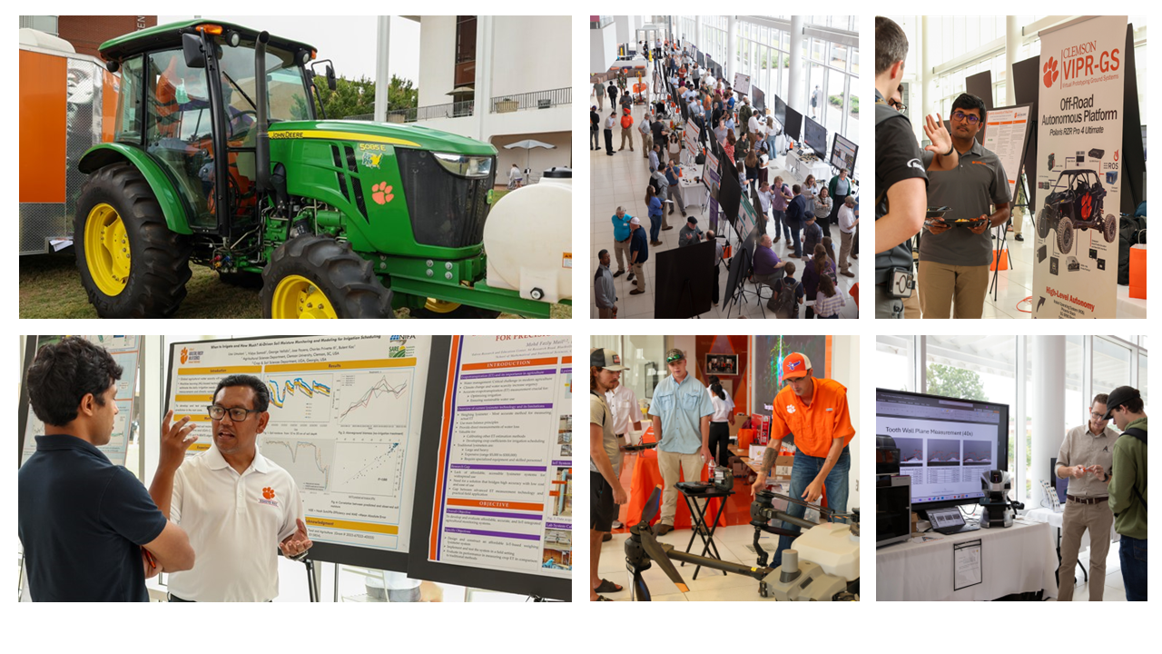 Photo collage from past Clemson Ag Tech Spotlight Event